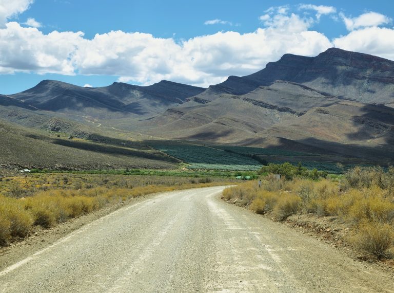 Deserted road into Cederberg nature reserve Deserted road into Cederberg nature reserve