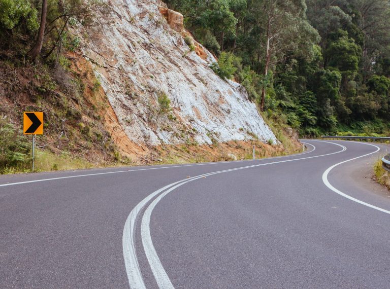 Winding Australian Road near Bega Winding Australian Road near Bega