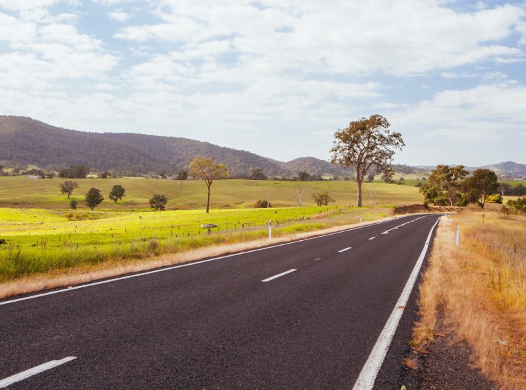 Winding Australian Road Near Bega